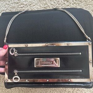Last chance- selling to reseller; Rare Versace bag w/heavy silver hardware